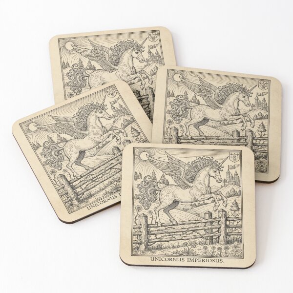 Item preview, Hunt of the Unicorn: Unicornus Imperiosus Medieval Woodcut designed and sold by SHK-Designs.
