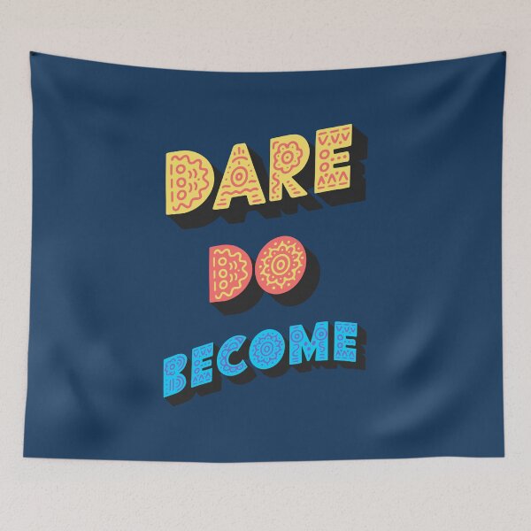 Item preview, Dare Do Become Retro Motivational Typography designed and sold by buglevel.