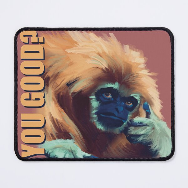 Item preview, You Good Gibbon? Thumbs up. Animal Portrait designed and sold by Coral the Artisan.