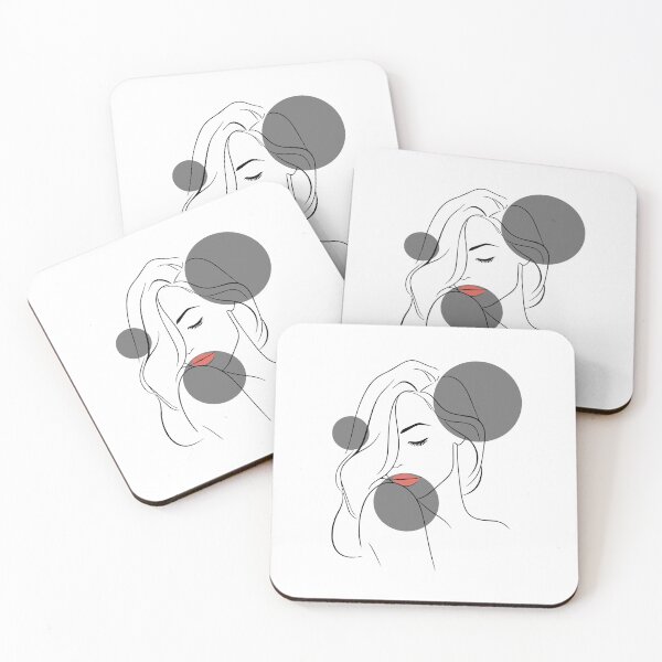 Item preview, Abstract Woman Line Art - Geometric Minimalist Face designed and sold by birleşik zevkler.