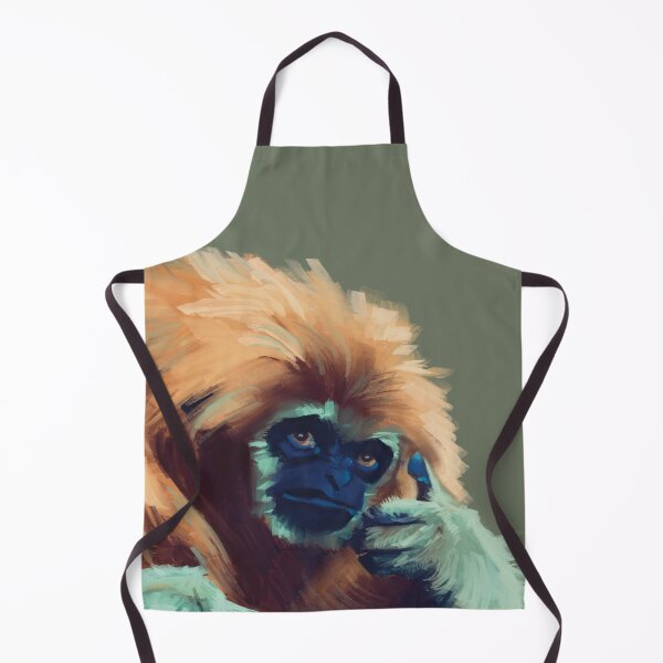 Item preview, Gibbon with a Thumbs Up Animal Portrait designed and sold by Coral the Artisan.