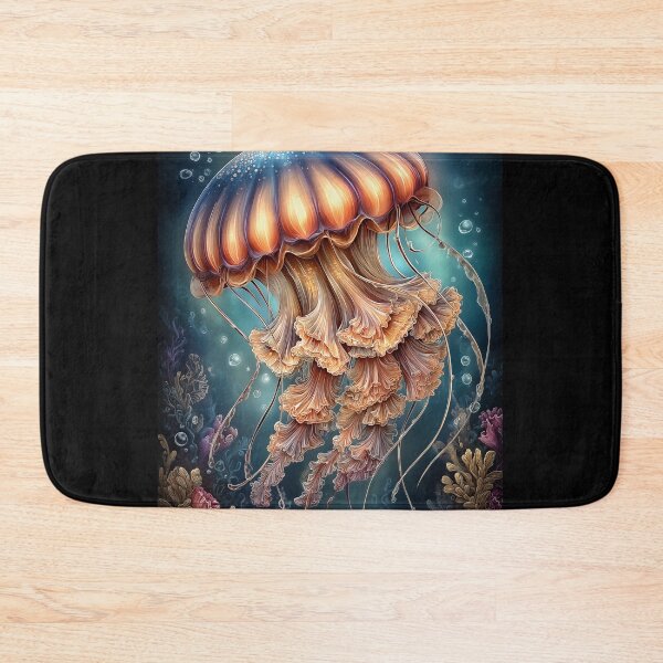 Item preview, Vibrant Jellyfish in Deep Sea designed and sold by PetsArt.