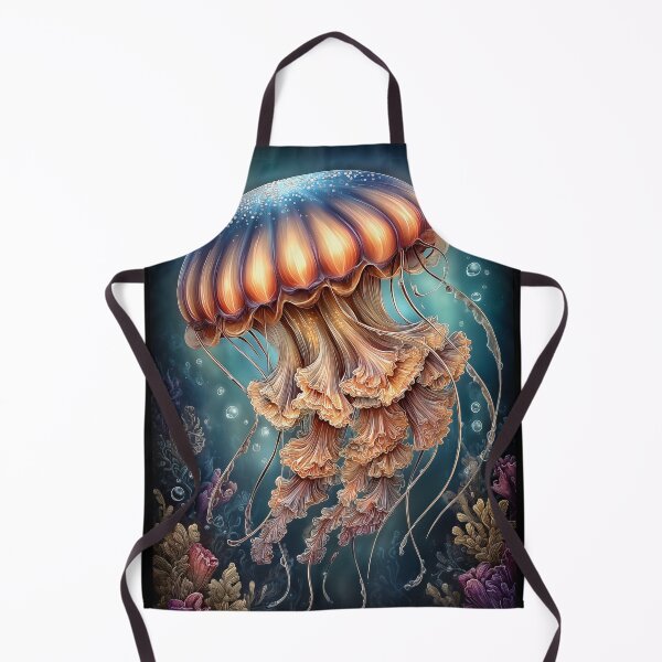 Item preview, Vibrant Jellyfish in Deep Sea designed and sold by PetsArt.
