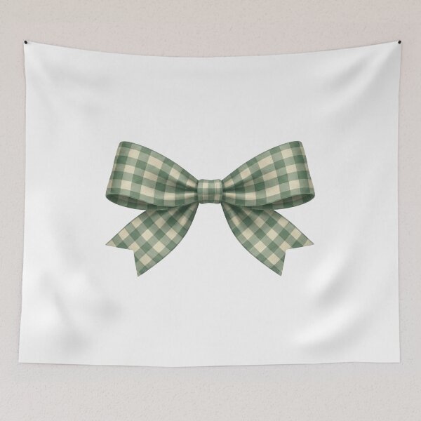 Item preview, Plaid Green Bow – Soft Cottagecore Coquette Aesthetic Ribbon Design designed and sold by Tamer ⭐⭐⭐⭐⭐.