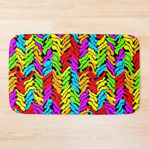 Item preview, Hand-carved herringbone, multicolor on black designed and sold by mntimg.