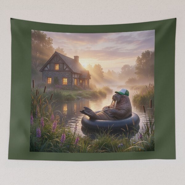 Item preview, Wally, the Walrus, Spotted in English Country Stream designed and sold by Tridentulus.