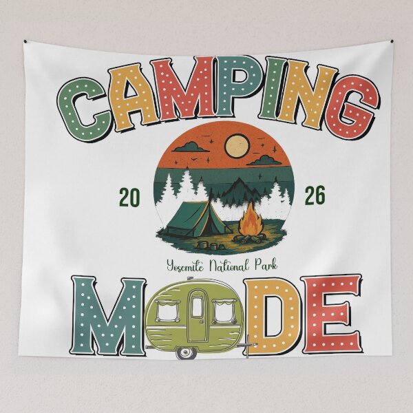 Item preview, Camping Mode Yosemite National Park – Retro Camping Sweatshirt Design designed and sold by Raygunes.