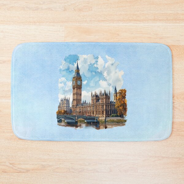 Item preview, Big Ben & Palace of Westminster – London Watercolor Landmark Art designed and sold by MysticOzzy.