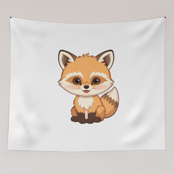 Item preview, Cute Chibi Fox Sticker designed and sold by Teewave-Ashish.