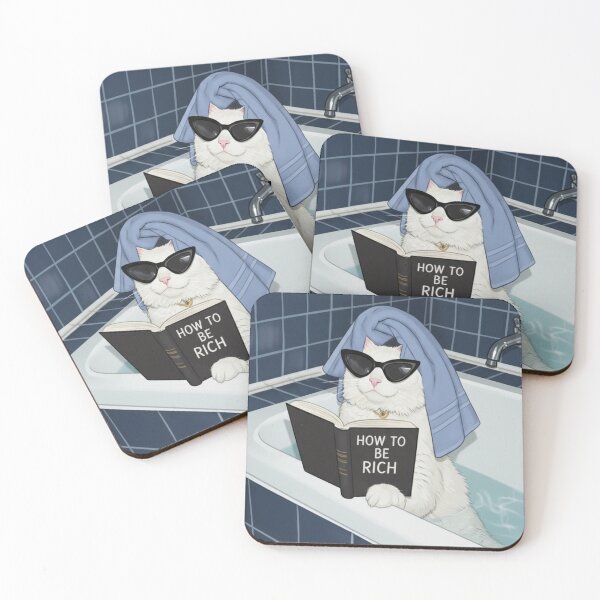 Item preview, Kitten "How to be Rich" designed and sold by ShineOfCreative.