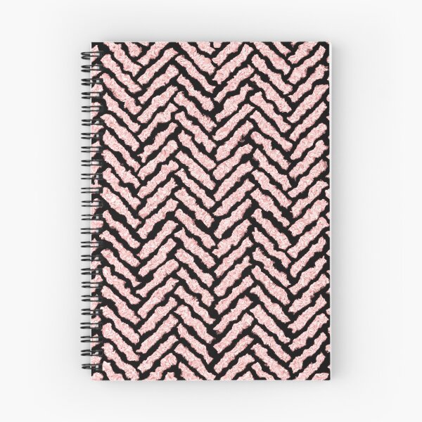Item preview, Hand-carved herringbone, pink on black designed and sold by mntimg.