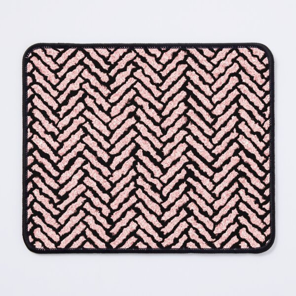 Item preview, Hand-carved herringbone, pink on black designed and sold by mntimg.