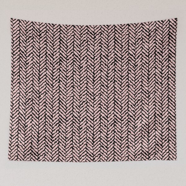 Item preview, Hand-carved herringbone, pink on black designed and sold by mntimg.
