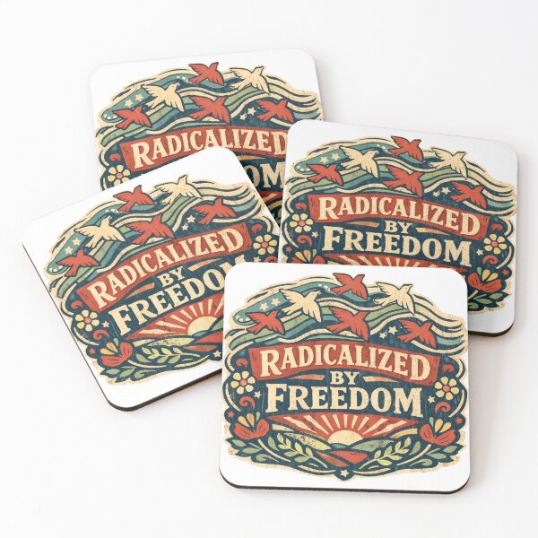 Item preview, Radicalized by Freedom – Modern Protest Typography Design Activist Shirt/Sticker/Mug designed and sold by Quietest Riot.