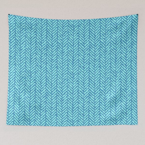 Item preview, Hand-carved herringbone, blue designed and sold by mntimg.