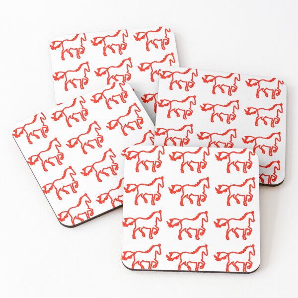 Item preview, Red Horse Outline Zodiac designed and sold by Theo86.