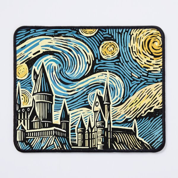 Item preview, Starry night over magic castle designed and sold by petalecho.