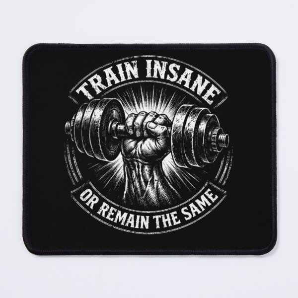 Item preview, Train Insane Gym Motivation Dumbbell Art designed and sold by wanado.