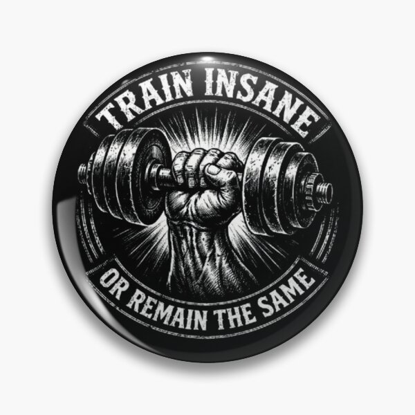 Item preview, Train Insane Gym Motivation Dumbbell Art designed and sold by wanado.