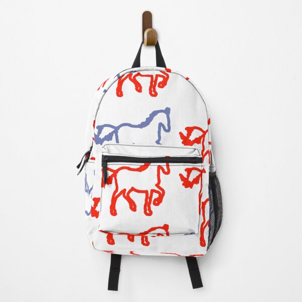Item preview, Red and Blue Horse Outline Zodiac Design designed and sold by Theo86.