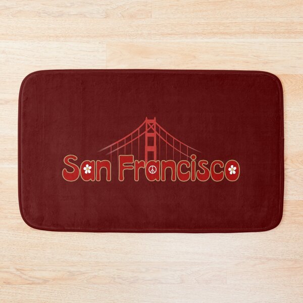 Item preview, Retro Boho San Francisco Golden Gate Bridge - Flower Power Graphic designed and sold by Far Out Goods.