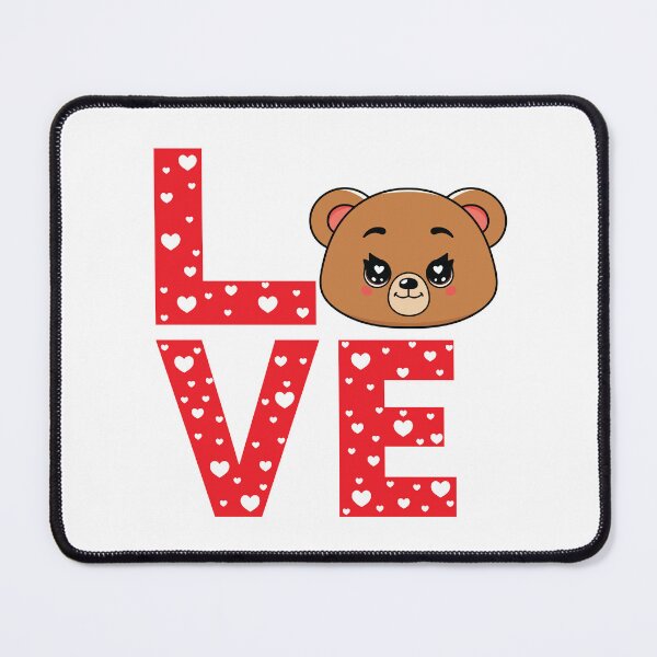 Item preview, Cute Bear Love Valentine - Adorable Bear Heart designed and sold by MarshallStickerX.