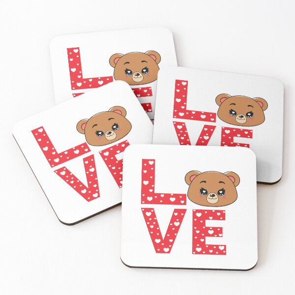 Item preview, Cute Bear Love Valentine - Adorable Bear Heart designed and sold by Marshallamoakohene.