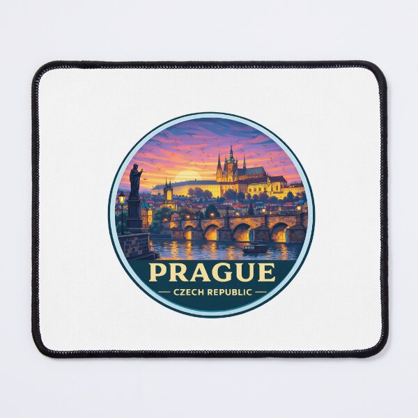 Item preview, Prague Czech Republic Retro Travel Emblem designed and sold by Timegraf.