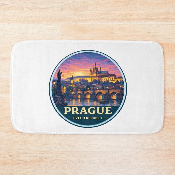 Item preview, Prague Czech Republic Retro Travel Emblem designed and sold by Timegraf.