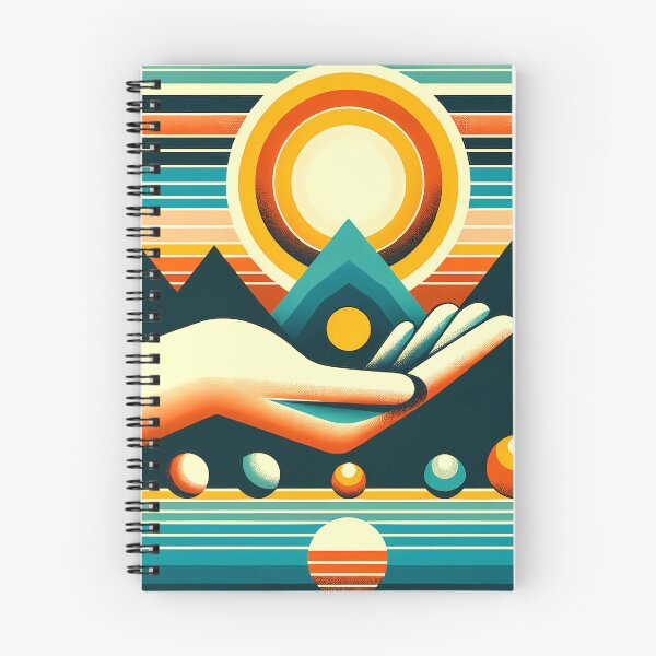 Item preview, Retro Geometric Sun Over Mountains designed and sold by InkSmithery.