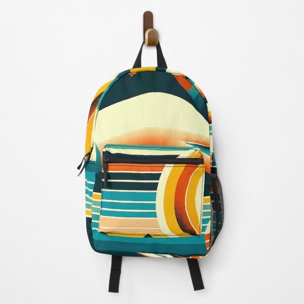 Item preview, Retro Geometric Sun Over Mountains designed and sold by InkSmithery.