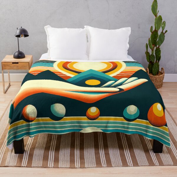 Item preview, Retro Geometric Sun Over Mountains designed and sold by InkSmithery.