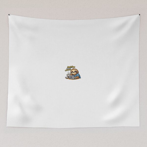 Item preview, Exhausted Sloth at Laptop – Just Five More Minutes designed and sold by LucoIE.