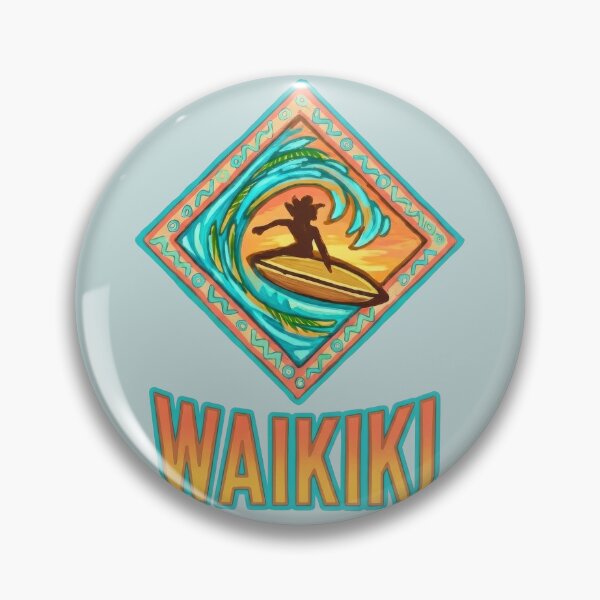 Item preview, WAIKIKI Surf Life Art, Surfer in Motion, Coastal Wave Sunset Orange designed and sold by Big Bang Canvas.
