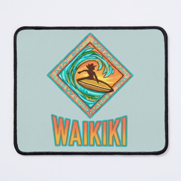 Item preview, WAIKIKI Surf Life Art, Surfer in Motion, Coastal Wave Sunset Orange designed and sold by Big Bang Canvas.