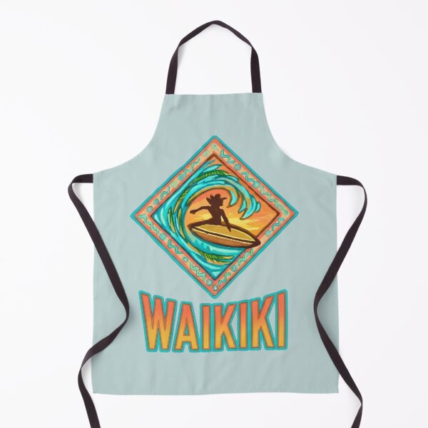 Item preview, WAIKIKI Surf Life Art, Surfer in Motion, Coastal Wave Sunset Orange designed and sold by Big Bang Canvas.