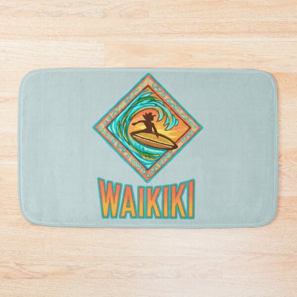 Item preview, WAIKIKI Surf Life Art, Surfer in Motion, Coastal Wave Sunset Orange designed and sold by Big Bang Canvas.