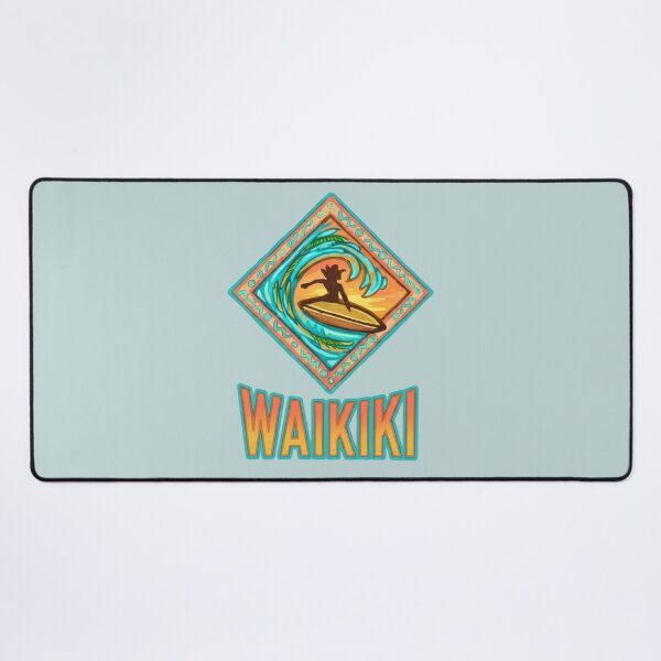 Item preview, WAIKIKI Surf Life Art, Surfer in Motion, Coastal Wave Sunset Orange designed and sold by Big Bang Canvas.