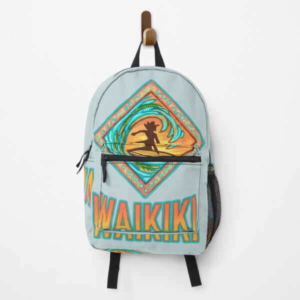 Item preview, WAIKIKI Surf Life Art, Surfer in Motion, Coastal Wave Sunset Orange designed and sold by Big Bang Canvas.