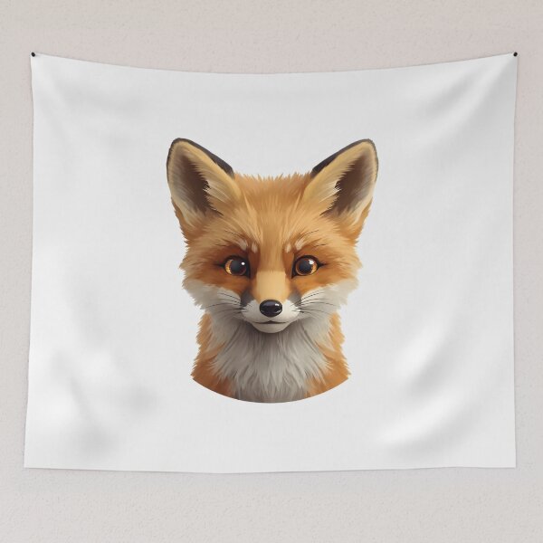 Item preview, Soft Aesthetic Fox Face Sticker designed and sold by Teewave-Ashish.