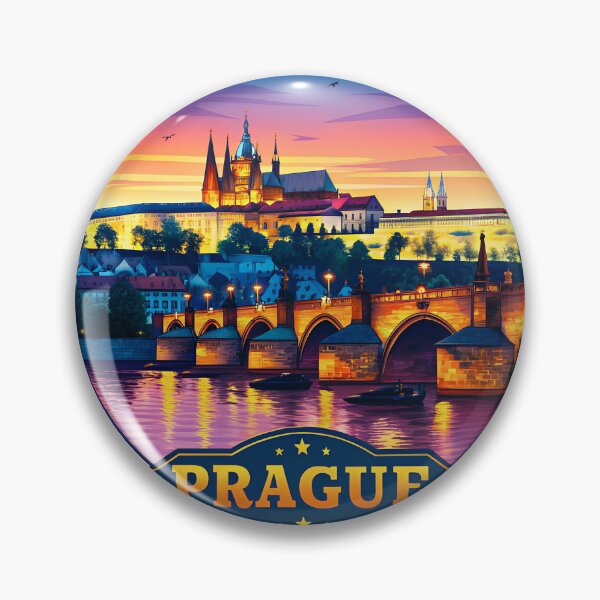 Item preview, Prague Czech Republic Retro Travel Emblem designed and sold by Timegraf.