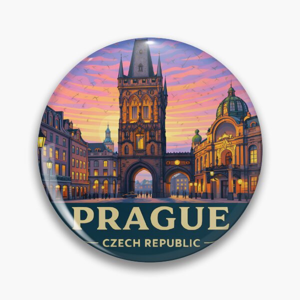 Item preview, Prague Czech Republic Retro Travel Emblem designed and sold by Timegraf.