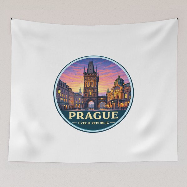 Item preview, Prague Czech Republic Retro Travel Emblem designed and sold by Timegraf.