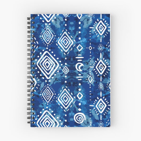 Artikelvorschau, Indigo-Tie-Dye-Stil, Bohemian-Southwest-Spiral-Diamant, Vintage-Diamant entworfen und verkauft von petalecho.