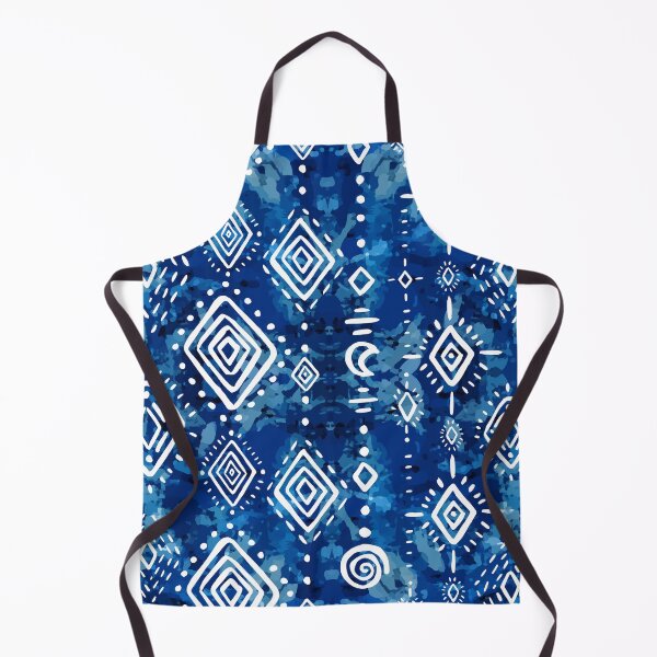 Item preview, indigo tie dye bohemian southwest spiral diamond vintage diamond eyes  designed and sold by petalecho.