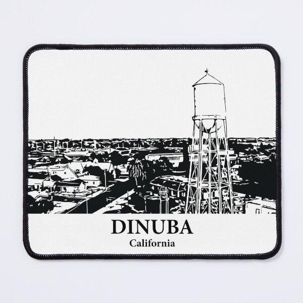 Item preview, Dinuba CA - Ink Cityscape Illustration designed and sold by Lakeric.