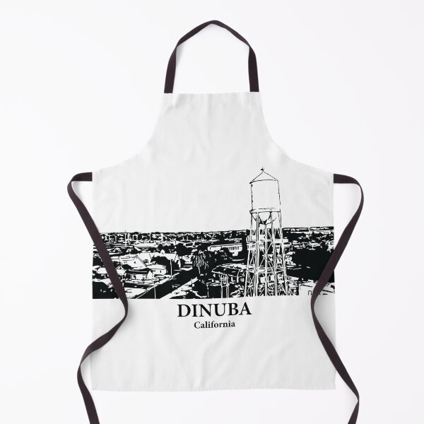 Item preview, Dinuba CA - Ink Cityscape Illustration designed and sold by Lakeric Cityscapes.