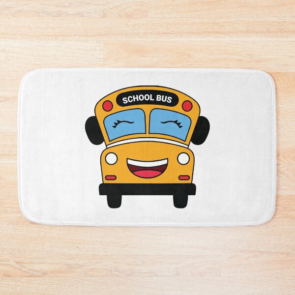 Item preview, Cute Smiling School Bus – Fun Kids Vehicle Cartoon designed and sold by Marshallamoakohene.