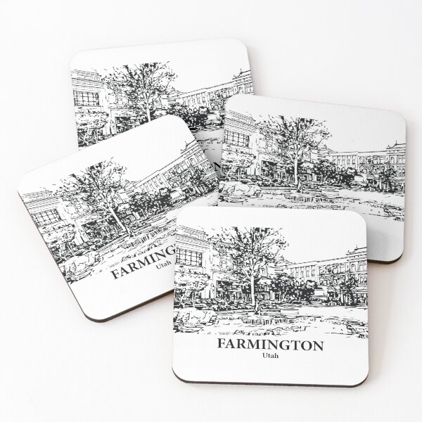 Item preview, Farmington UT - Ink Cityscape Illustration designed and sold by Lakeric Cityscapes.
