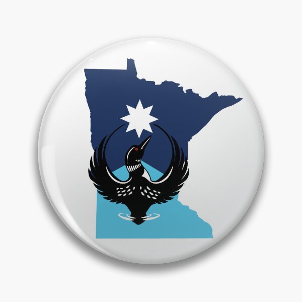 Item preview, MN Loon Rising - with MN state flag designed and sold by A-Rose-Design.
